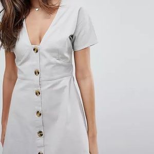ASOS Button Down Mini Dress S